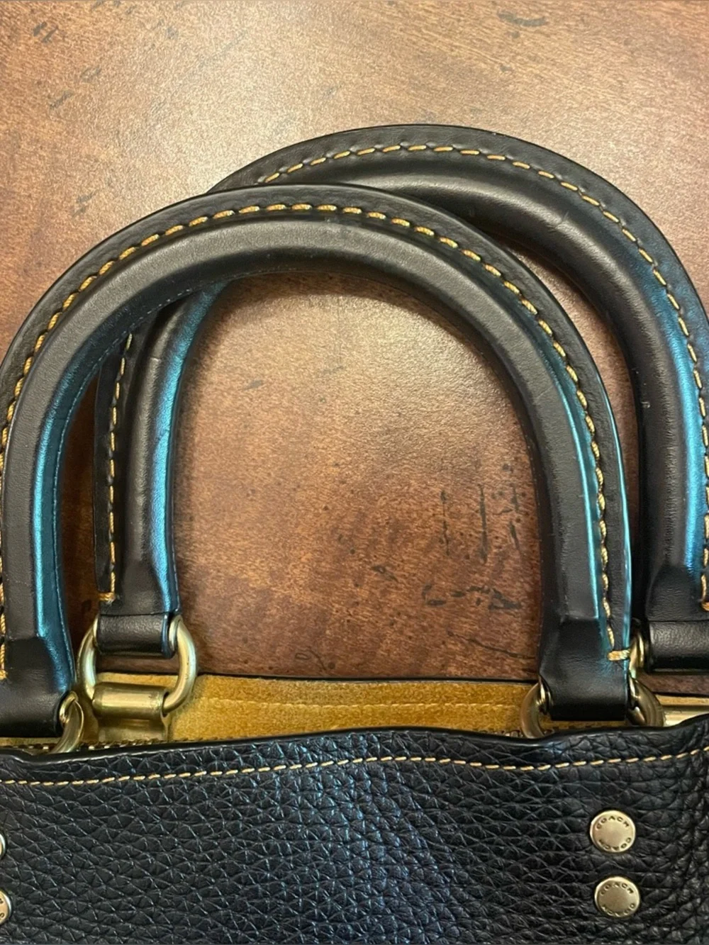 Coach Rogue 30 Glove Tanned Leather - Black - Brass - Shoulder / Crossbody Bag - Picture 7 of 16